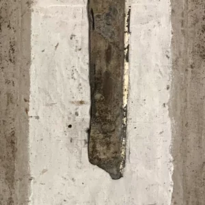 Strandpaal lood op linnen op board